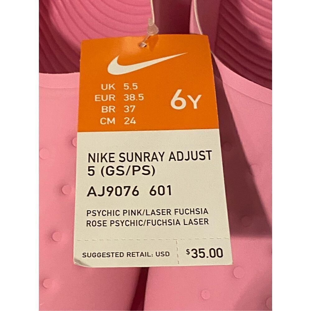 NIKE SUNRAY SIZE 6Y Adjust 5 Open Toe Sandals with Hook & Loop Closure - Picture 3 of 11